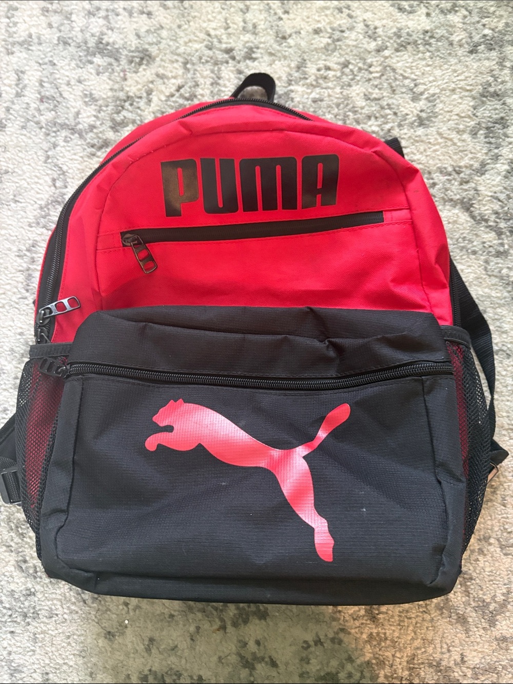 Puma Red and Black Logo Backpack